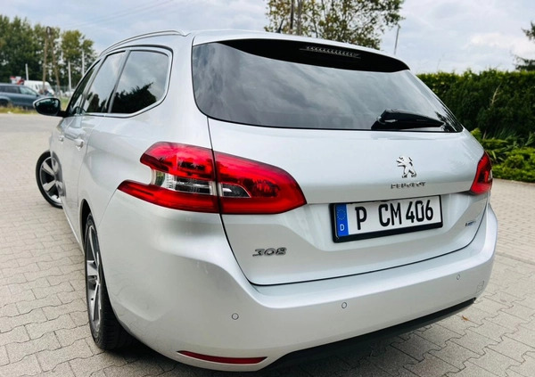 Peugeot 308 cena 42900 przebieg: 89000, rok produkcji 2016 z Człopa małe 407